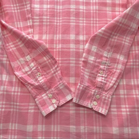 GAP Pink Plaid Button Down Long Sleeve Top Sz S - Picture 7 of 15